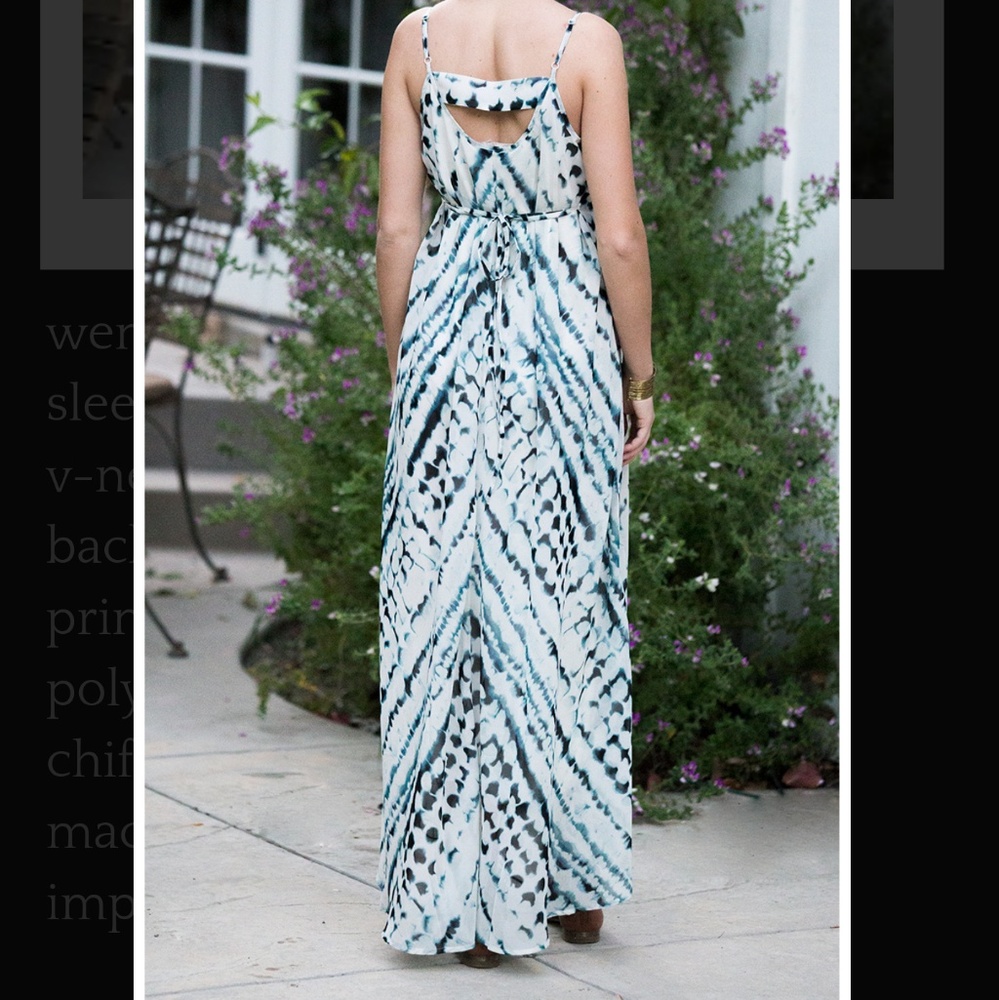 Maternity Sleeveless Indigo Printed dress - Picture 3 of 7